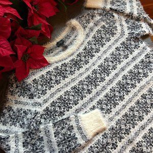 Jessica Simpson Nordic Pattern “Furry” Sweater (NEW)